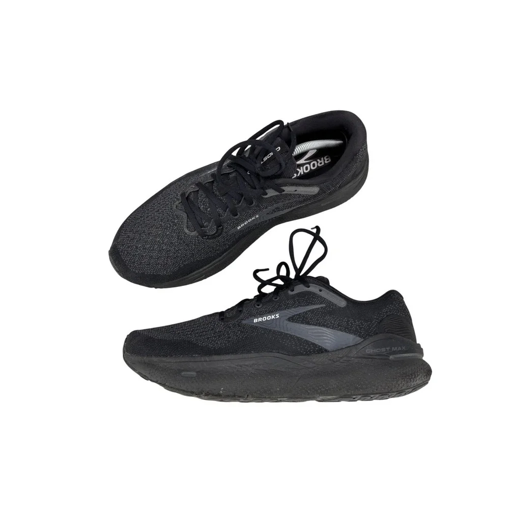 Brooks Ghost Max Shoes Black Ebony Anthracite Running Sneakers Men's Size 11.5